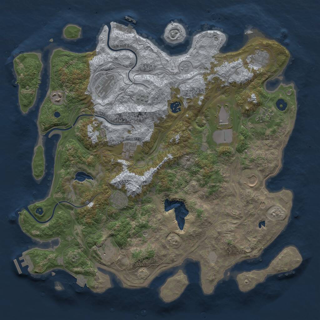 Rust Map: Procedural Map, Size: 4250, Seed: 63529583, 17 Monuments