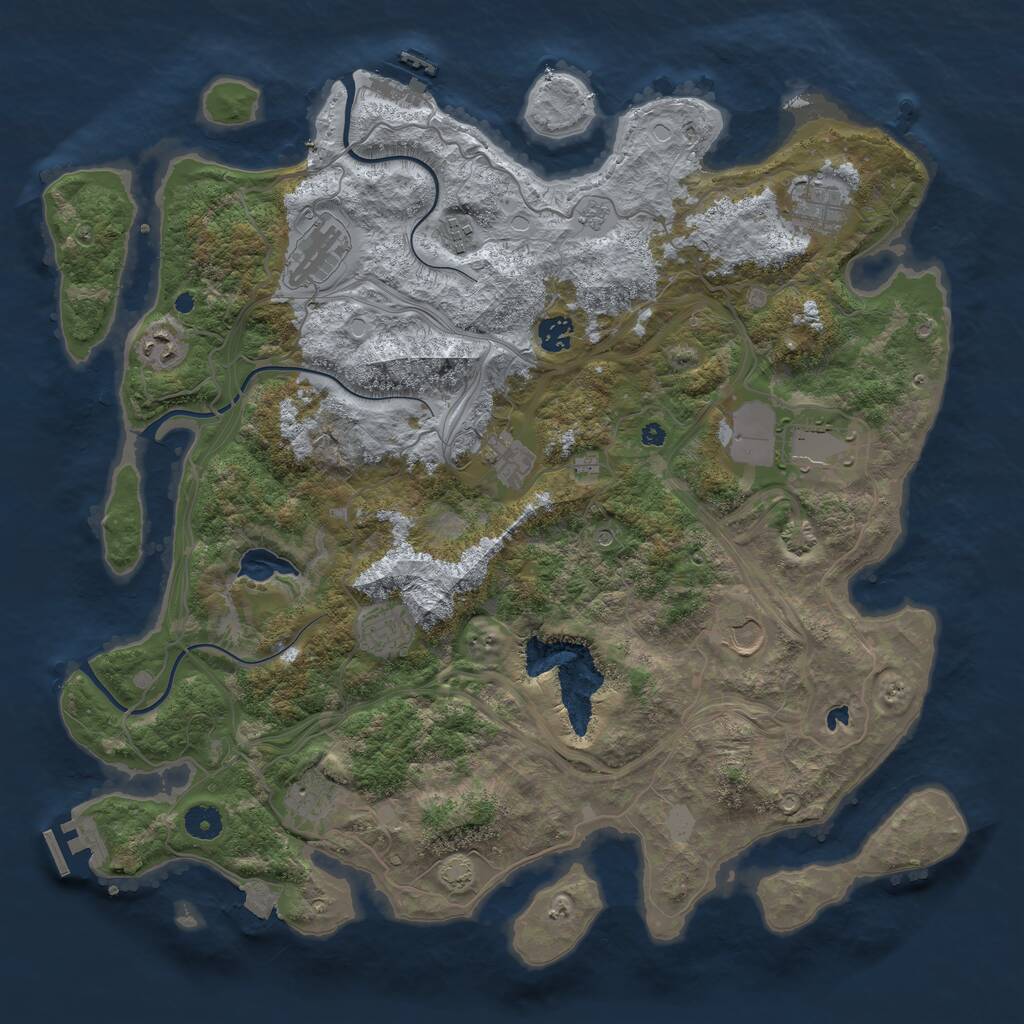 Rust Map: Procedural Map, Size: 4250, Seed: 63529583, 16 Monuments