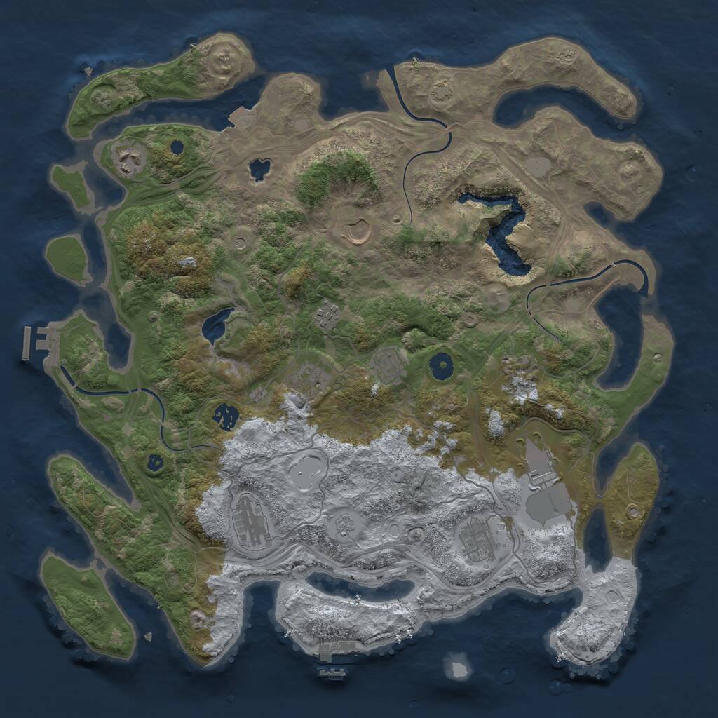 Rust Map: Procedural Map, Size: 4250, Seed: 130908, 16 Monuments