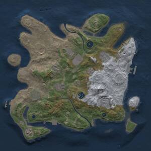 Thumbnail Rust Map: Procedural Map, Size: 3500, Seed: 580476923, 14 Monuments