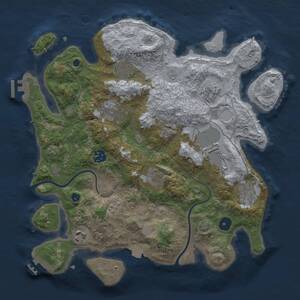 Thumbnail Rust Map: Procedural Map, Size: 3500, Seed: 1221252505, 15 Monuments