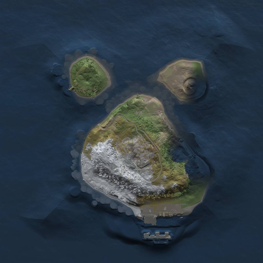 Rust Map: Procedural Map, Size: 1500, Seed: 1701, 2 Monuments