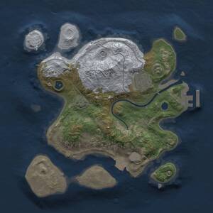 Thumbnail Rust Map: Procedural Map, Size: 2500, Seed: 987613, 5 Monuments