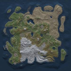 Thumbnail Rust Map: Procedural Map, Size: 4000, Seed: 2144994060, 13 Monuments