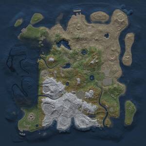 Thumbnail Rust Map: Procedural Map, Size: 4000, Seed: 2144994060, 14 Monuments