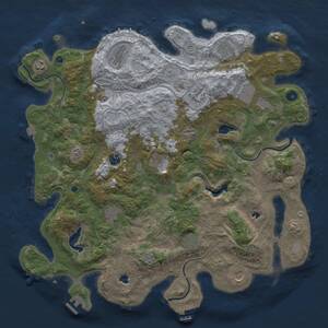 Thumbnail Rust Map: Procedural Map, Size: 4500, Seed: 1710173715, 17 Monuments