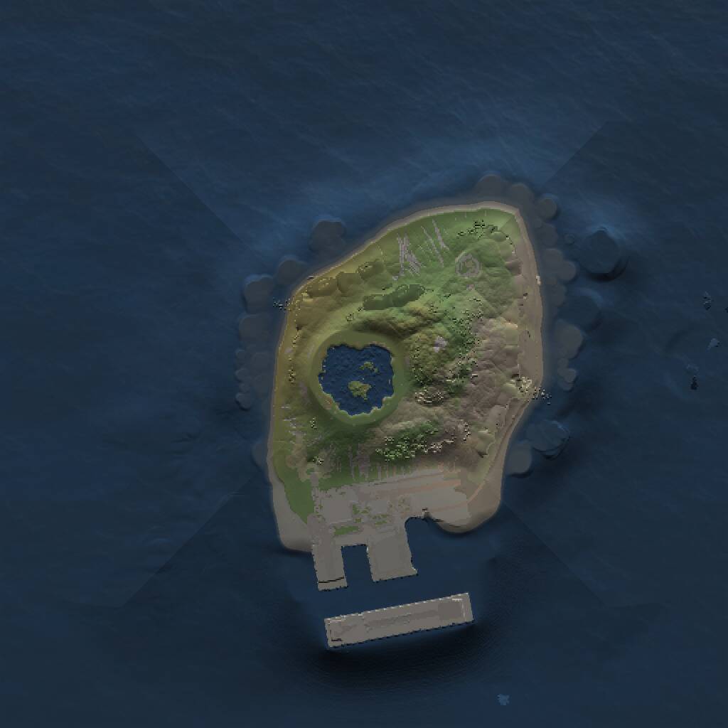 Rust Map: Procedural Map, Size: 1000, Seed: 1492615333, 2 Monuments