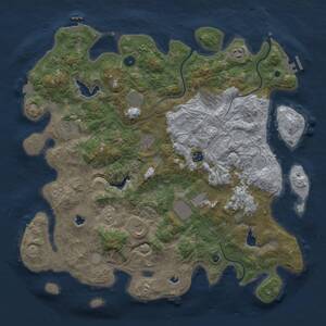 Thumbnail Rust Map: Procedural Map, Size: 4500, Seed: 3235654, 15 Monuments