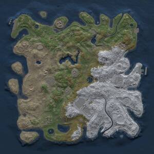 Thumbnail Rust Map: Procedural Map, Size: 4000, Seed: 1352905355, 14 Monuments