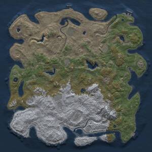 Thumbnail Rust Map: Procedural Map, Size: 5000, Seed: 905024534, 17 Monuments