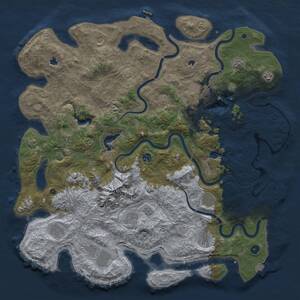 Thumbnail Rust Map: Procedural Map, Size: 5000, Seed: 905024534, 17 Monuments