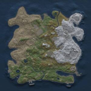 Thumbnail Rust Map: Procedural Map, Size: 3700, Seed: 998125, 14 Monuments