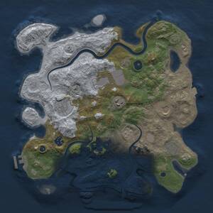 Thumbnail Rust Map: Procedural Map, Size: 3500, Seed: 1548078274, 14 Monuments