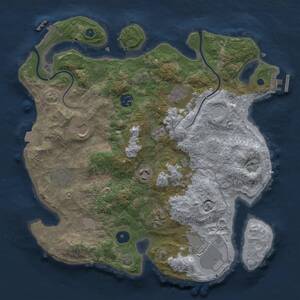 Thumbnail Rust Map: Procedural Map, Size: 3500, Seed: 353700057, 14 Monuments