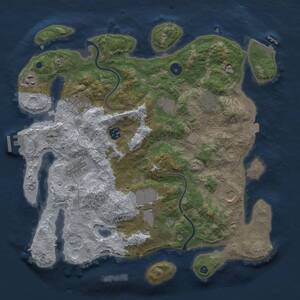 Thumbnail Rust Map: Procedural Map, Size: 3800, Seed: 905832789, 14 Monuments