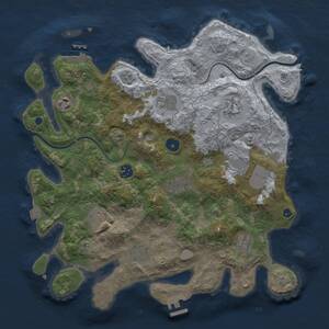 Thumbnail Rust Map: Procedural Map, Size: 3700, Seed: 2108503156, 16 Monuments