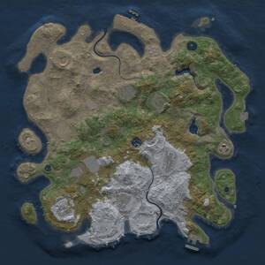 Thumbnail Rust Map: Procedural Map, Size: 4000, Seed: 1918230123, 17 Monuments