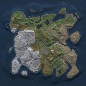 Thumbnail Rust Map: Procedural Map, Size: 3000, Seed: 511009083, 10 Monuments