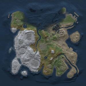 Thumbnail Rust Map: Procedural Map, Size: 3000, Seed: 511009083, 12 Monuments