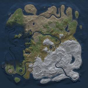 Thumbnail Rust Map: Procedural Map, Size: 4250, Seed: 671095, 14 Monuments