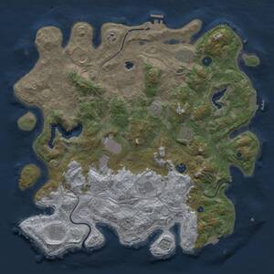 Thumbnail Rust Map: Procedural Map, Size: 4300, Seed: 507396, 15 Monuments