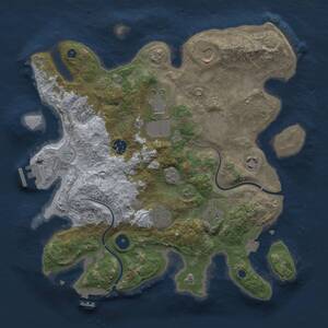 Thumbnail Rust Map: Procedural Map, Size: 3500, Seed: 1945490583, 15 Monuments