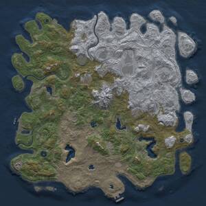 Thumbnail Rust Map: Procedural Map, Size: 5000, Seed: 188232596, 16 Monuments