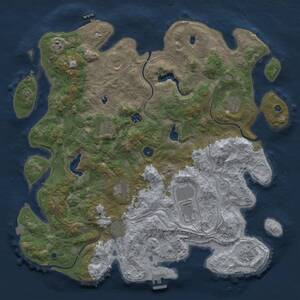 Thumbnail Rust Map: Procedural Map, Size: 4500, Seed: 1388940263, 16 Monuments