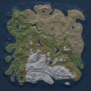 Thumbnail Rust Map: Procedural Map, Size: 4500, Seed: 2078480319, 17 Monuments