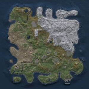 Thumbnail Rust Map: Procedural Map, Size: 3800, Seed: 385922739, 15 Monuments