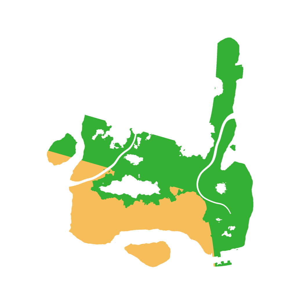 Biome Rust Map: Procedural Map, Size: 2500, Seed: 1391178216