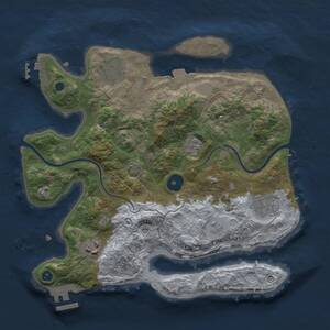 Thumbnail Rust Map: Procedural Map, Size: 3000, Seed: 26904443, 10 Monuments