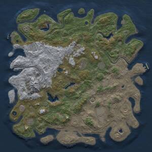 Thumbnail Rust Map: Procedural Map, Size: 5000, Seed: 143930815, 17 Monuments