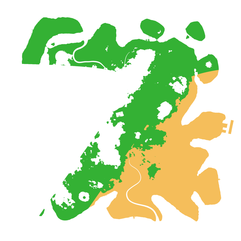 Biome Rust Map: Procedural Map, Size: 3500, Seed: 443884108