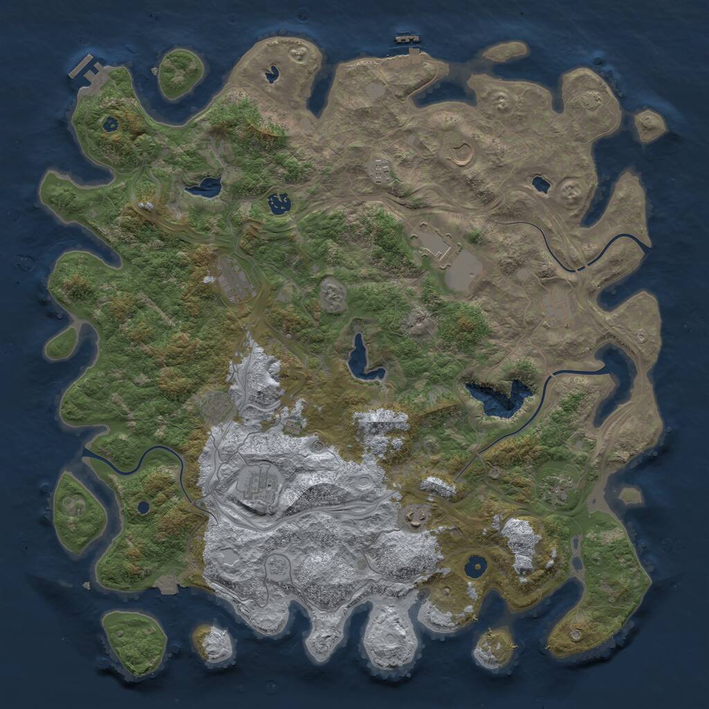 Rust Map: Procedural Map, Size: 4750, Seed: 1512197789, 16 Monuments