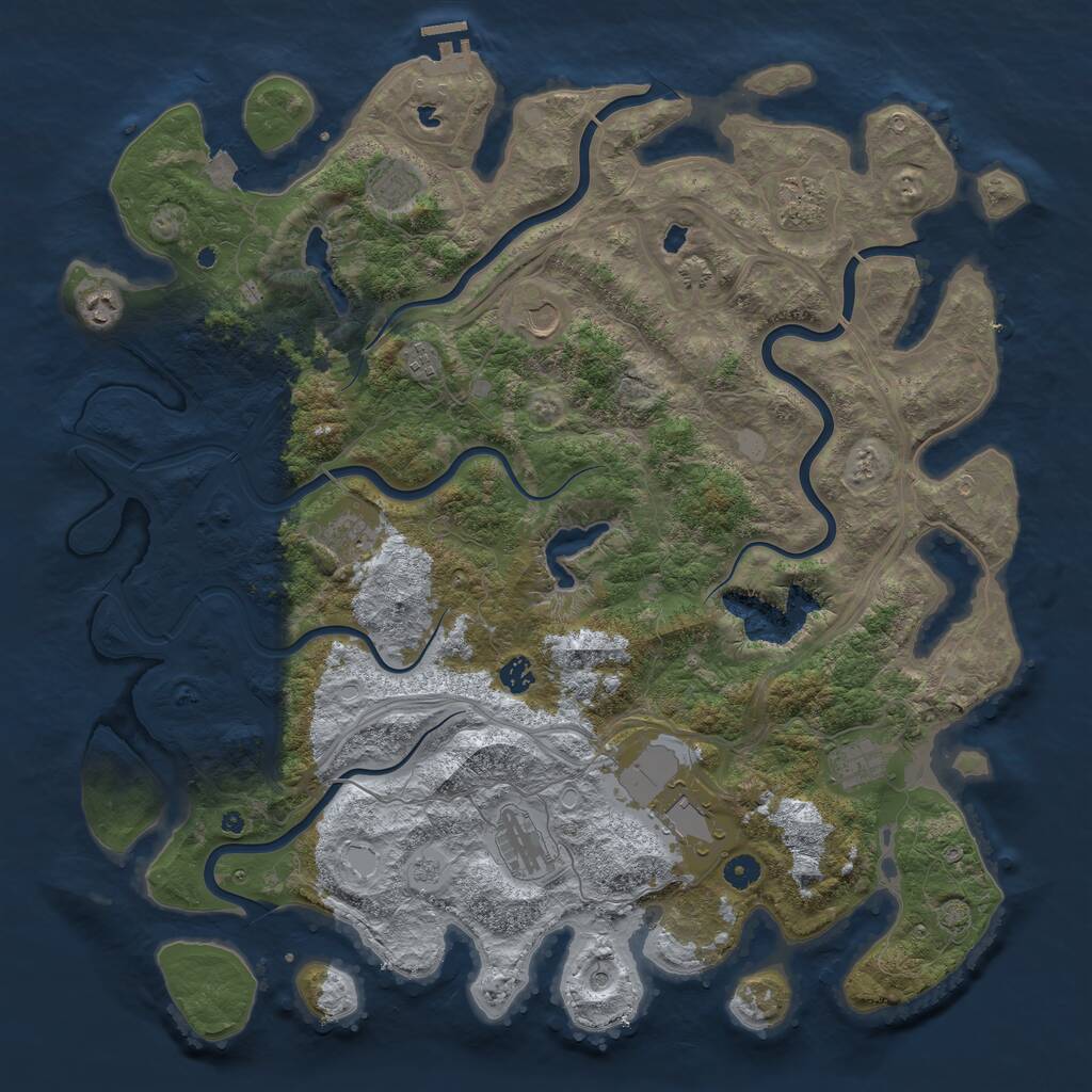 Rust Map: Procedural Map, Size: 4750, Seed: 1512197789, 15 Monuments