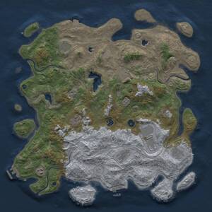 Thumbnail Rust Map: Procedural Map, Size: 4500, Seed: 1035703389, 16 Monuments