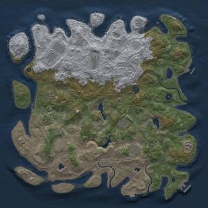 Thumbnail Rust Map: Procedural Map, Size: 4500, Seed: 1999215909, 15 Monuments