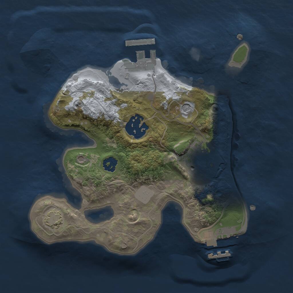 Rust Map: Procedural Map, Size: 2000, Seed: 41412121, 7 Monuments