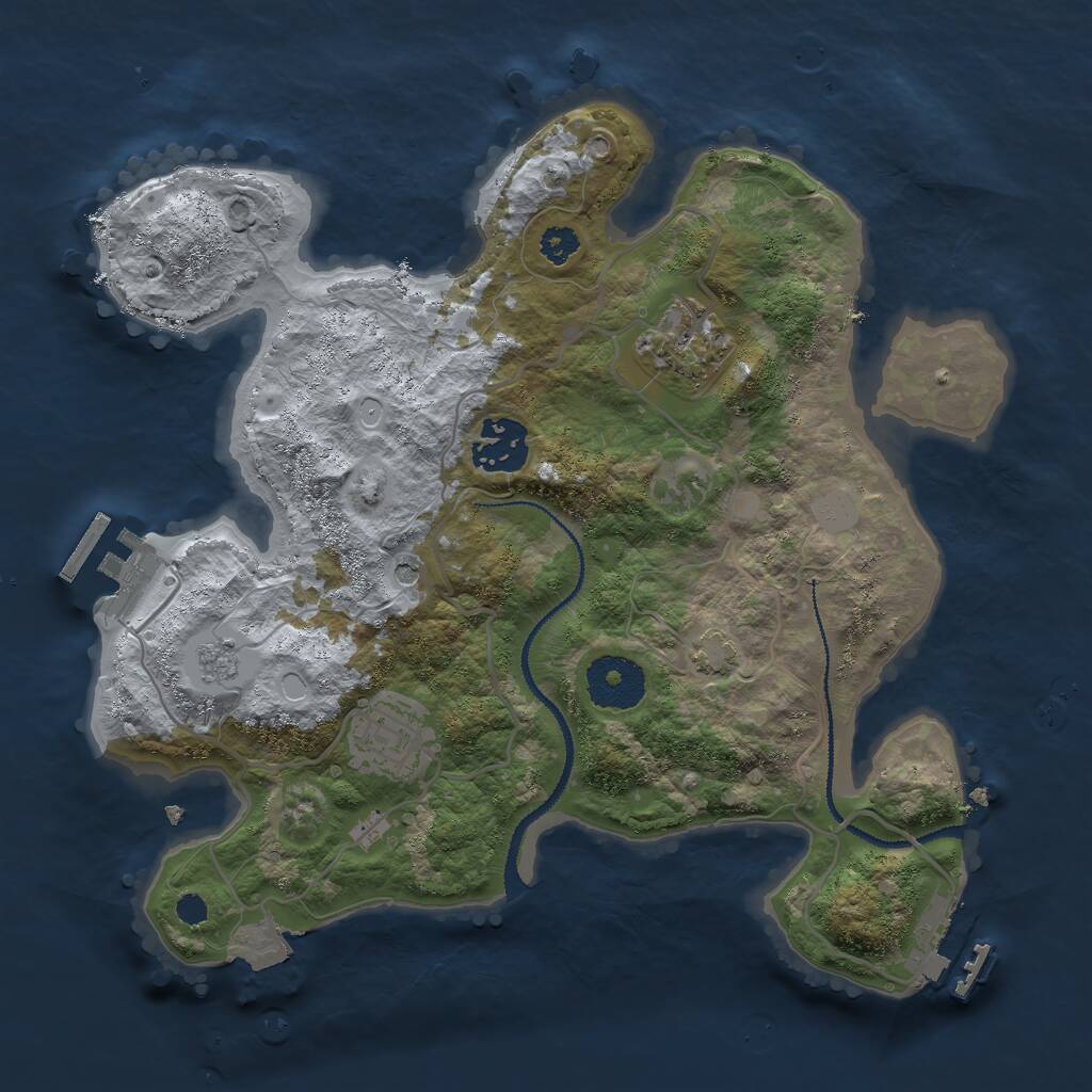 Rust Map: Procedural Map, Size: 2900, Seed: 7478895, 9 Monuments