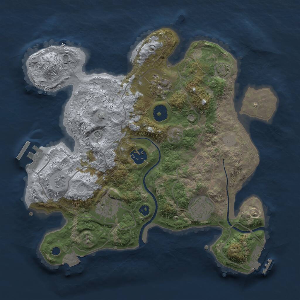 Rust Map: Procedural Map, Size: 2900, Seed: 7478895, 10 Monuments