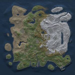 Thumbnail Rust Map: Procedural Map, Size: 4000, Seed: 1634869505, 14 Monuments