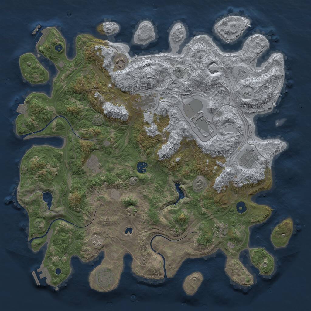 Rust Map: Procedural Map, Size: 4250, Seed: 452452, 15 Monuments