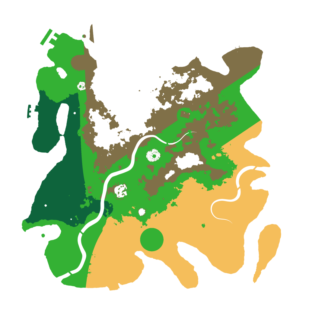 Biome Rust Map: Procedural Map, Size: 3500, Seed: 876087433