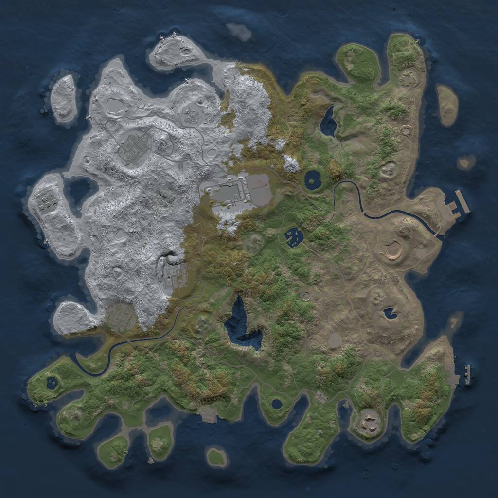 Rust Map: Procedural Map, Size: 4000, Seed: 1770774100, 14 Monuments