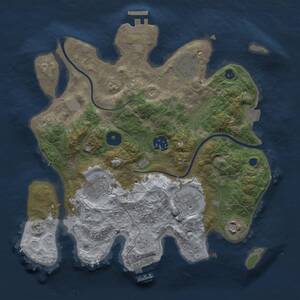 Thumbnail Rust Map: Procedural Map, Size: 3000, Seed: 739603988, 10 Monuments