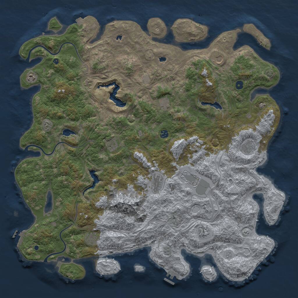 Rust Map: Procedural Map, Size: 5358, Seed: 481981, 17 Monuments