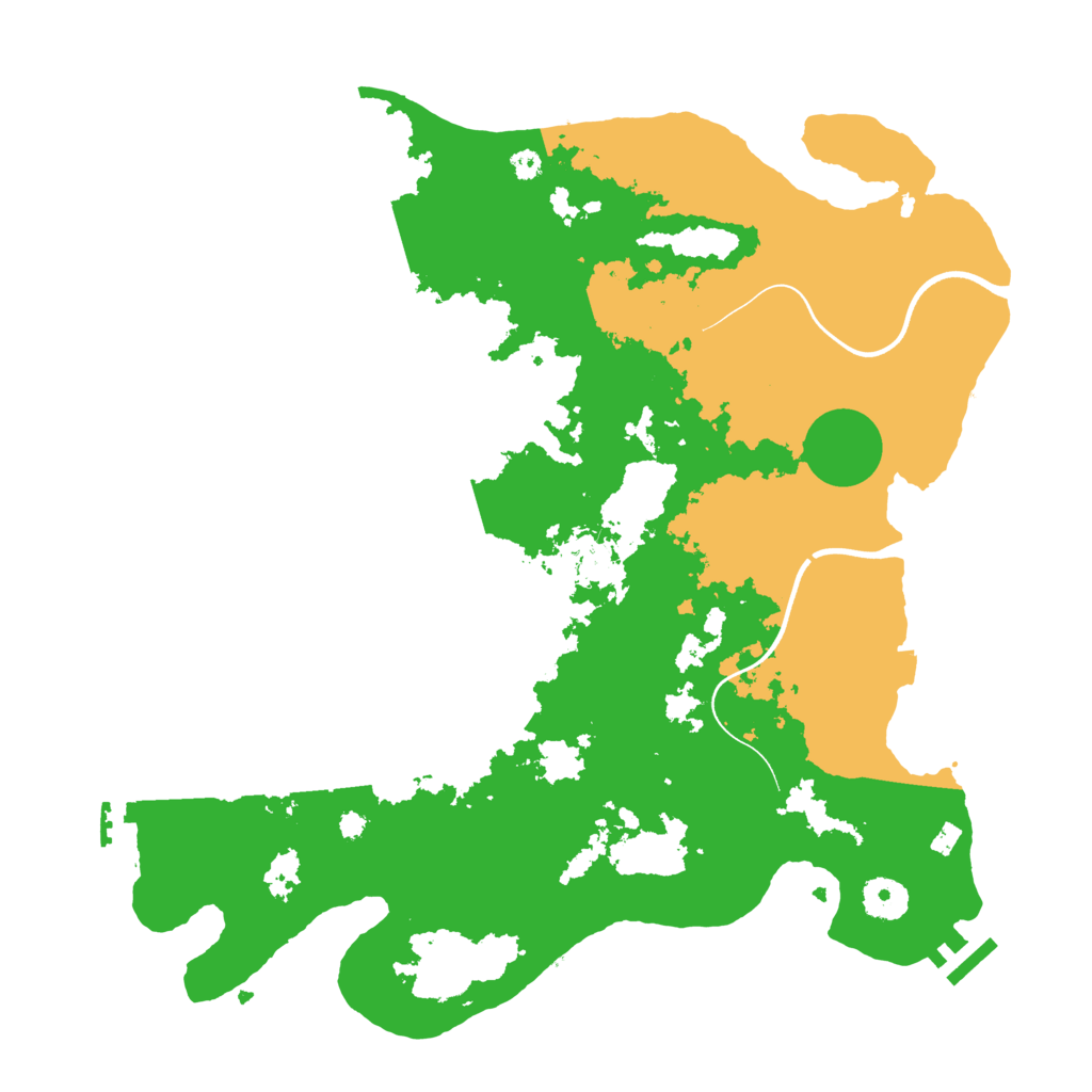 Biome Rust Map: Procedural Map, Size: 3700, Seed: 608476964