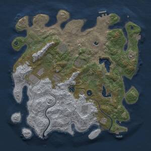 Thumbnail Rust Map: Procedural Map, Size: 4000, Seed: 273094783, 14 Monuments