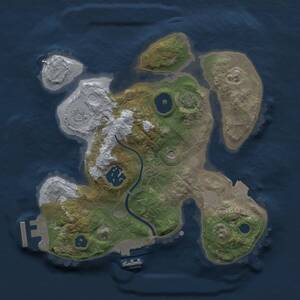 Thumbnail Rust Map: Procedural Map, Size: 2400, Seed: 419576257, 7 Monuments